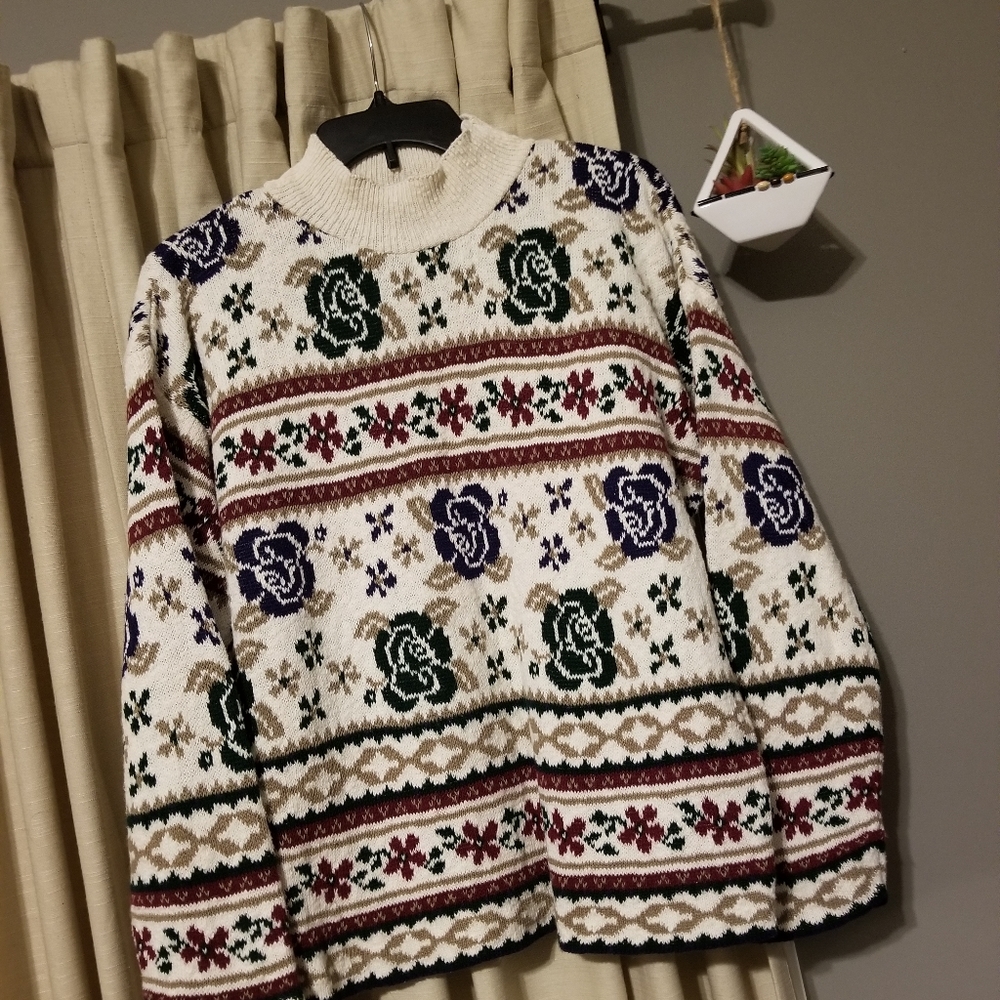 Vintage Denim Republic Floral Sweater